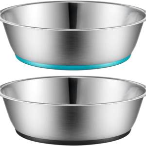 Rajah’s Non-Slip Stainless Steel Dog Bowls (Set of 2)